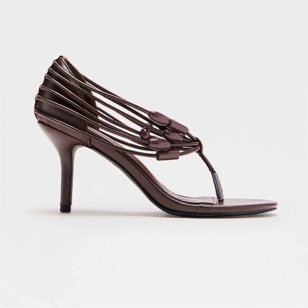 Elegant Brown Strappy Heels